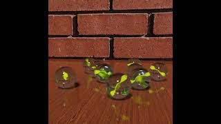 Blender rigid body simulation practice: Marble collisions
