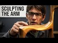 Build a Rocking Chair Episode 30 Sculpting the Arms of the Maloof style Rocker