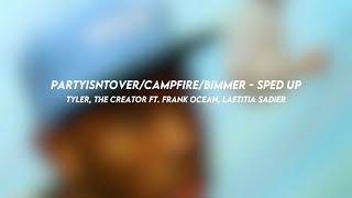 partyisntover/campfire/bimmer - tyler, the creator ft. frank ocean, laetitia sadier (sped up)