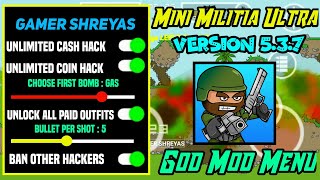 #Da2 Mini Militia Ultra God Mod Menu V5.3.7 is Here || Mini Militia Mod Menu || By Angry Demons ||