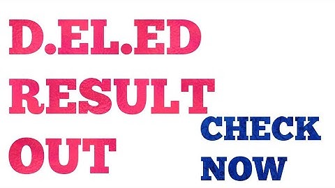 NIOS D.EL.ED RESULT OUT CHECK NOW