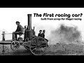 The first racing car ever built was a converted steam train!