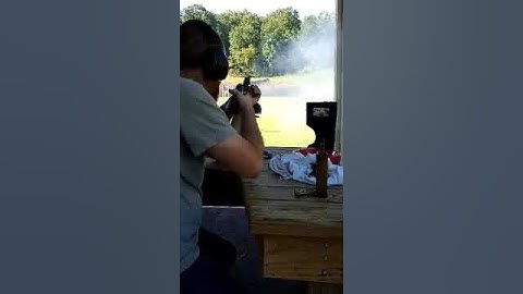 Quick video of TVM Fowler, .61 round ball, 110 grains of powder