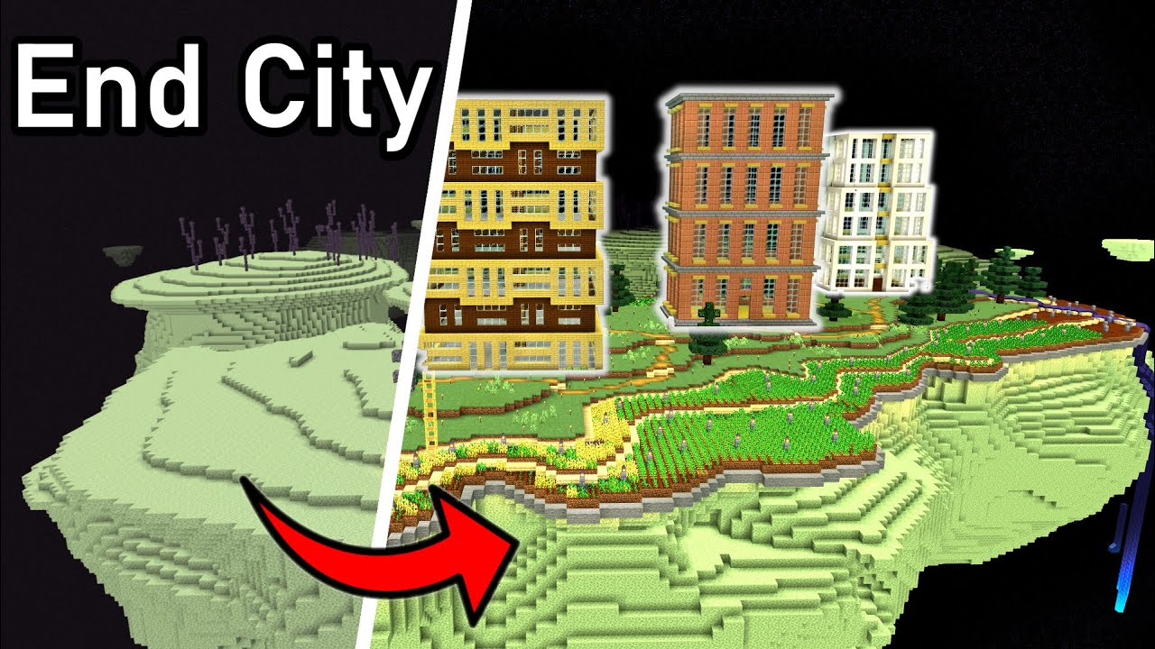 I Transformed the END into a CITY in Survival Minecraft - YouTube