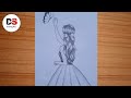 How to draw a beautiful girl with butterfly #pencildrawing #simpledrawing