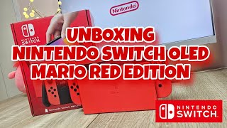 Nintendo Switch Oled Mario Red Edition Unboxing! its so cool.