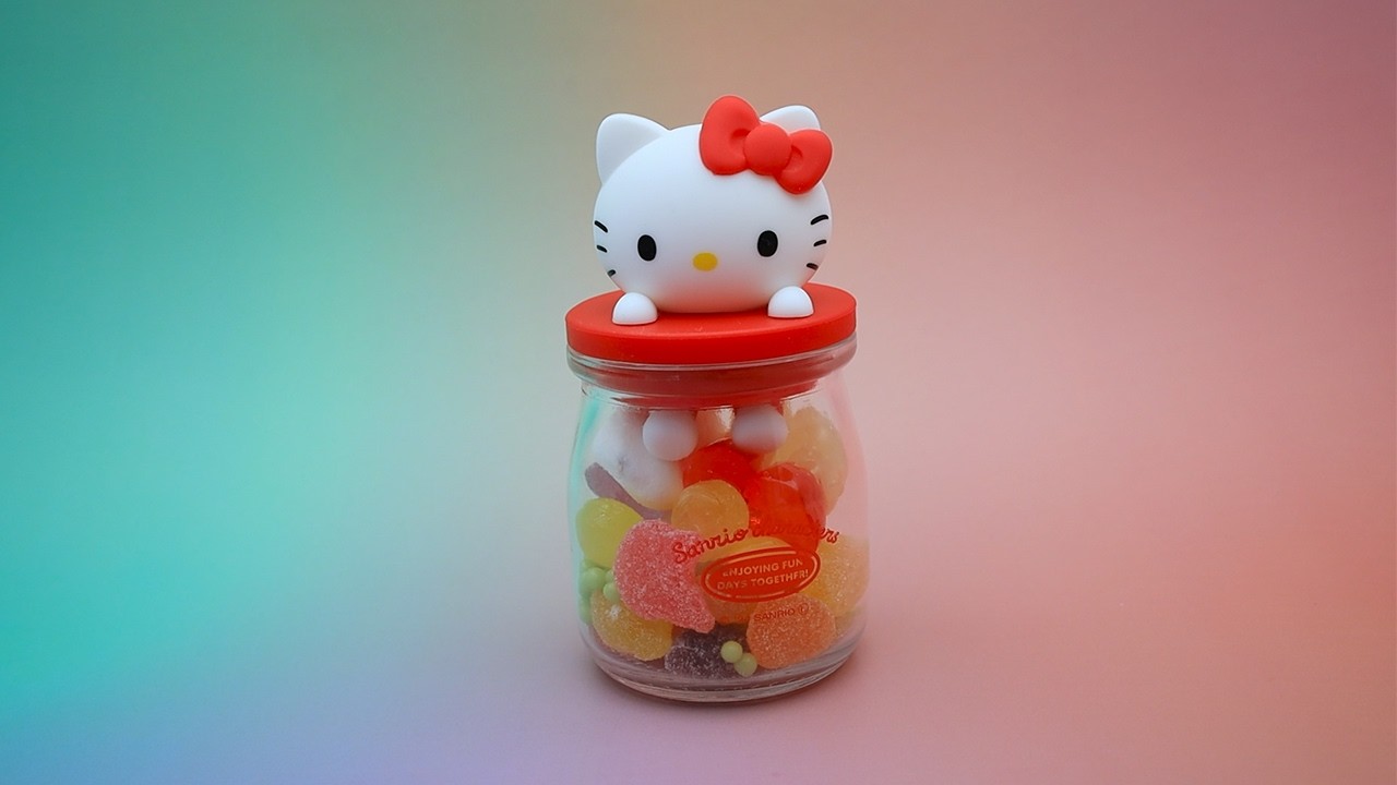 Hello Kitty Jelly Candy Dessert Clear Cup 헬로키티 젤리 캔디 디저트 투명컵 Satisfying toy asmr dessert
