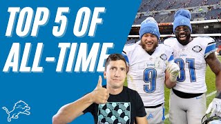 Top 5 Greatest Detroit Lions Players Of All Time (Calvin Johnson, Matthew Stafford)
