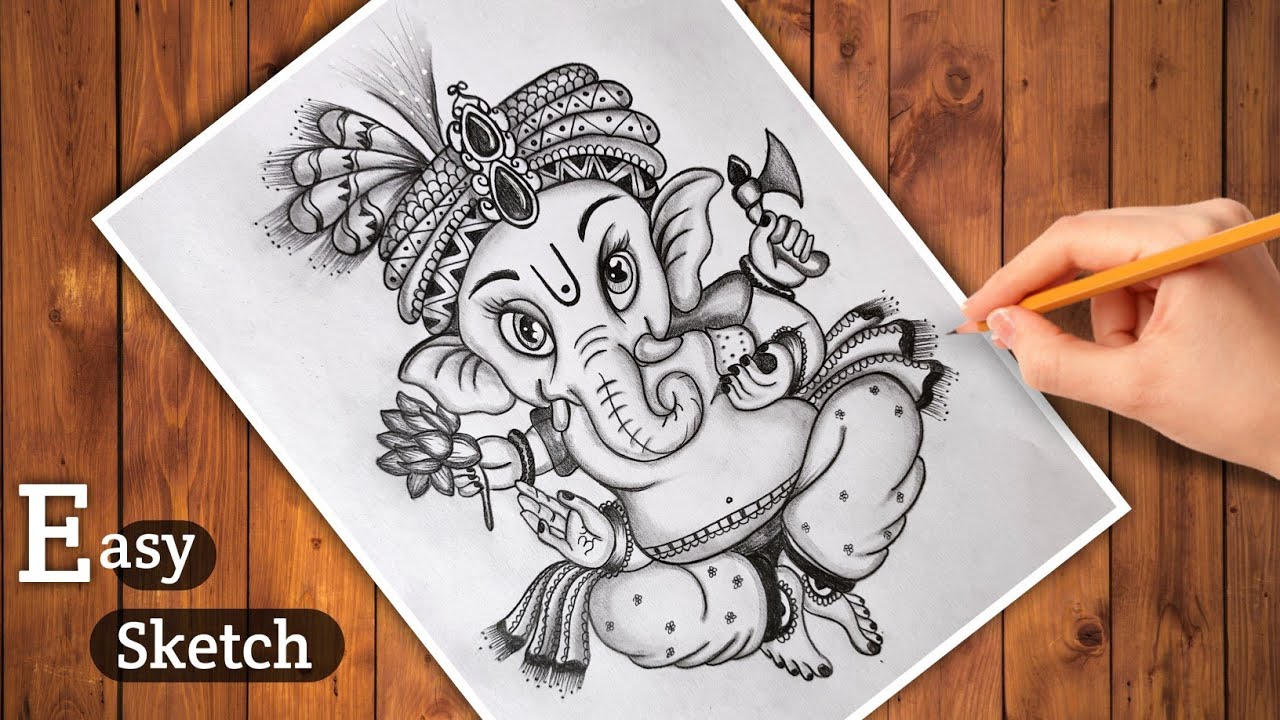 Easy Pencil Sketch | How To Draw Ganesh | Tutorial | Ganesha ...