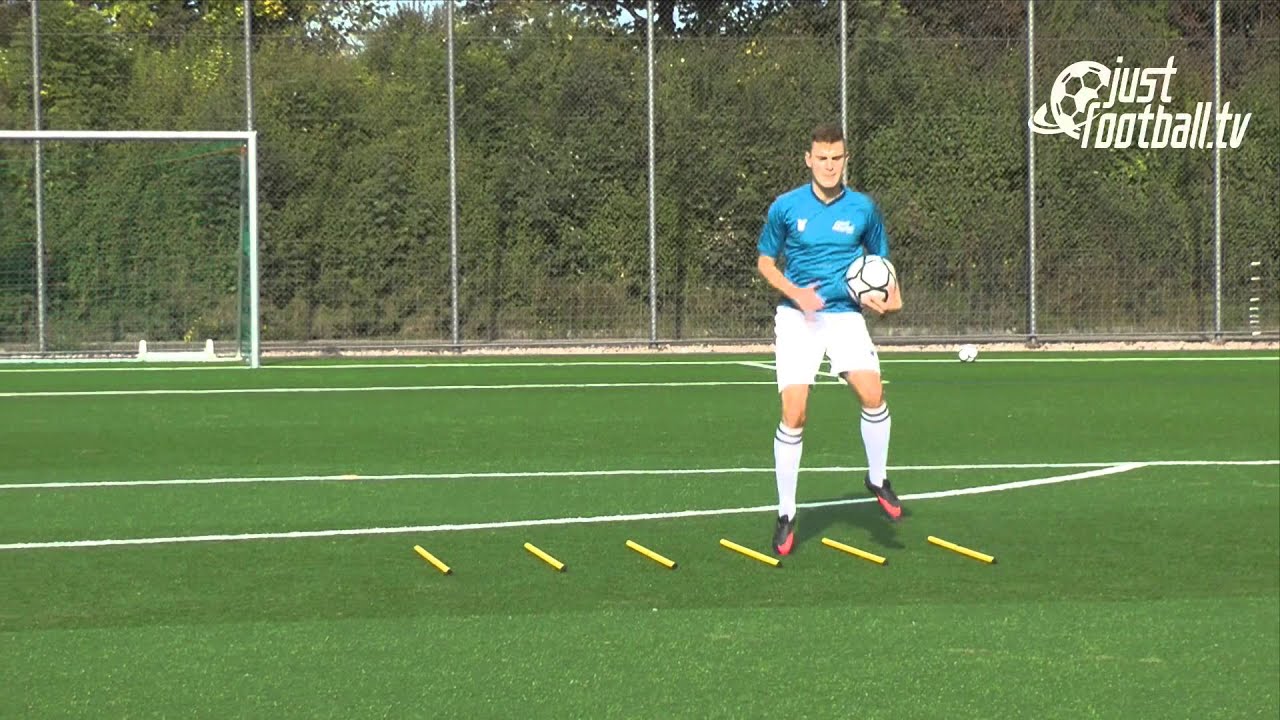 Fussballtraining Technische Elemente mit Torschuss Spielform