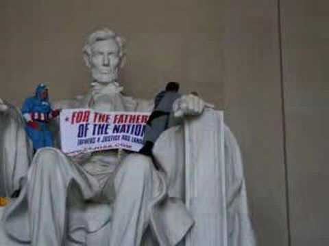Fathers 4 Justice at the Lincoln Memorial