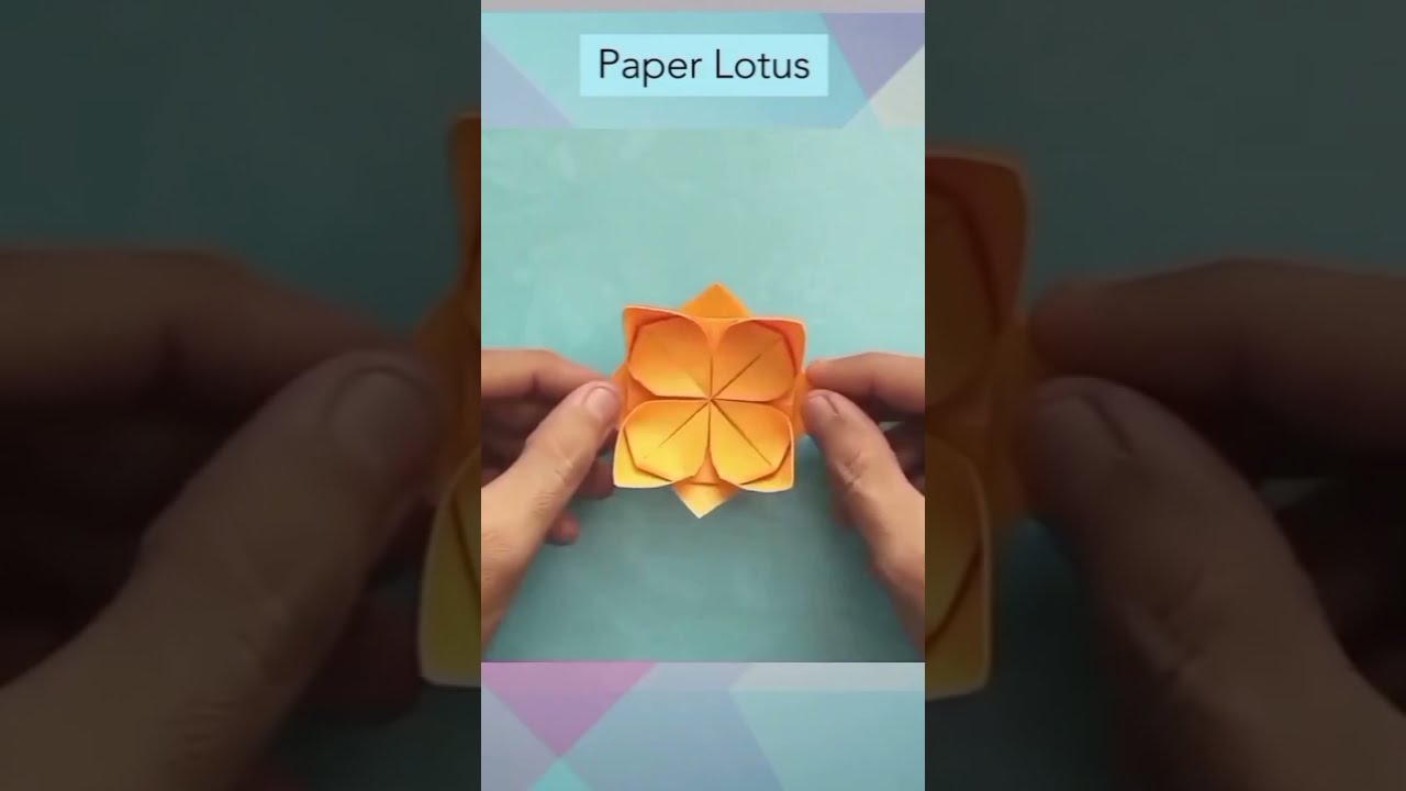 How To Make Paper Lotus / Crafts For Kids / Art And Craft 