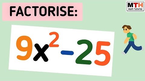 Factorise 9x^2-25 || Factor 9x2-25