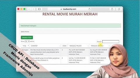 CRUD API - Database Movie dengan Framework AdonisJs