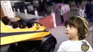 Shahrukh Khan Son AbRam Driving Car With Uncle Rohit Shetty On Dilwale Set !!