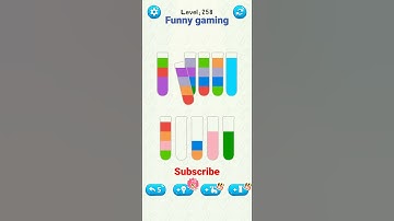 water sort puzzle game level 258 Numpuz #shorts color game level #funnygaming #gameplay