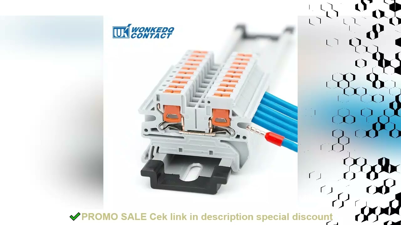 10Pcs PTV 2.5 DIN Rail Terminal Block Side-Entry Push-in Connection 2.5mm 12 AWG Cable Wiring Electr