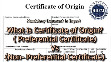 What is Certificate of Origin | Preferential and Non Preferential Certificate Origin By SagarAgravat