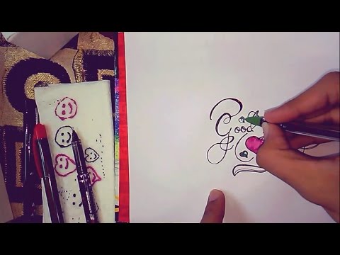 how to write in cursive - good morning for beginners (calligraphy)