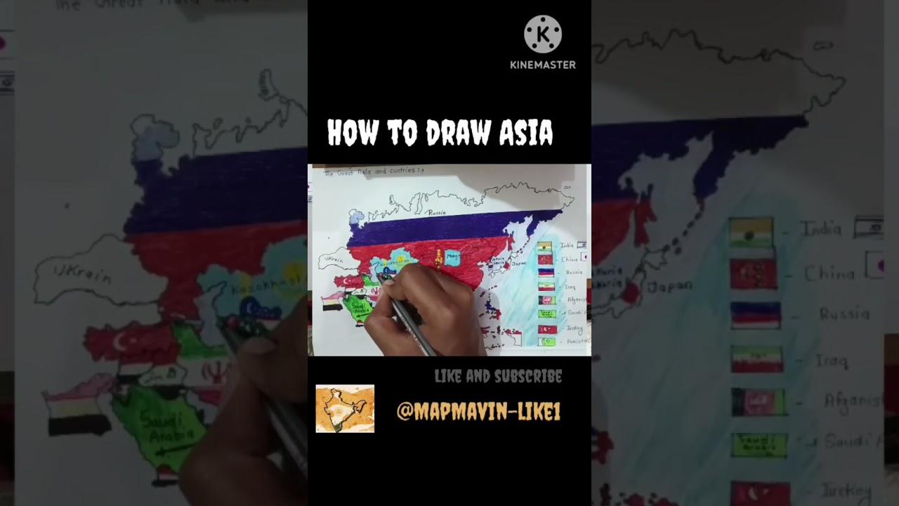 countries/ how to draw asia/ map maven #like #mapmaven #art #worldmap #animatedmap #mapart