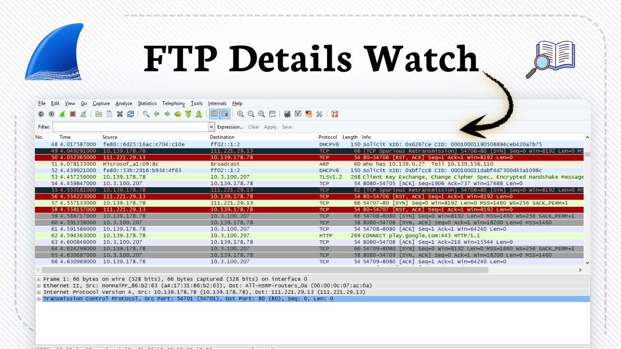 How to capture ftp packets in Wireshark (Transfer Sniff) - YouTube