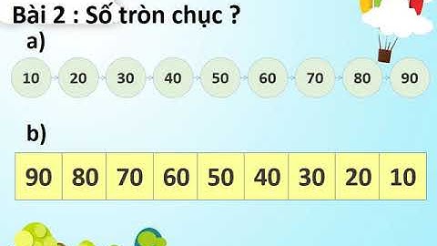 Lớp 1 - Tuần 23 -Toán: Các số tròn chục