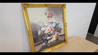 11x14 Gold Vintage Picture Frame with Oil Painting | Vintage Wall Decor, Gallery Collage, Shatterpro