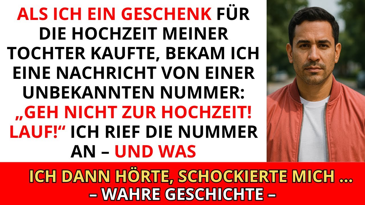 Eine unbekannte Nummer schrieb mir „Geh nicht zur Hochzeit deiner Tochter! Lauf!“ Als ich anrief ...