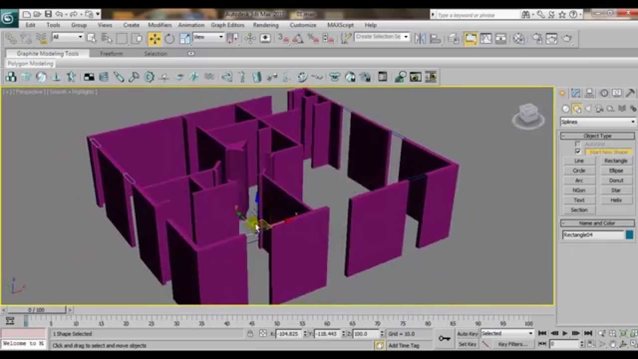 3ds Max House  Modeling Tutorial  Interior Building Wall 