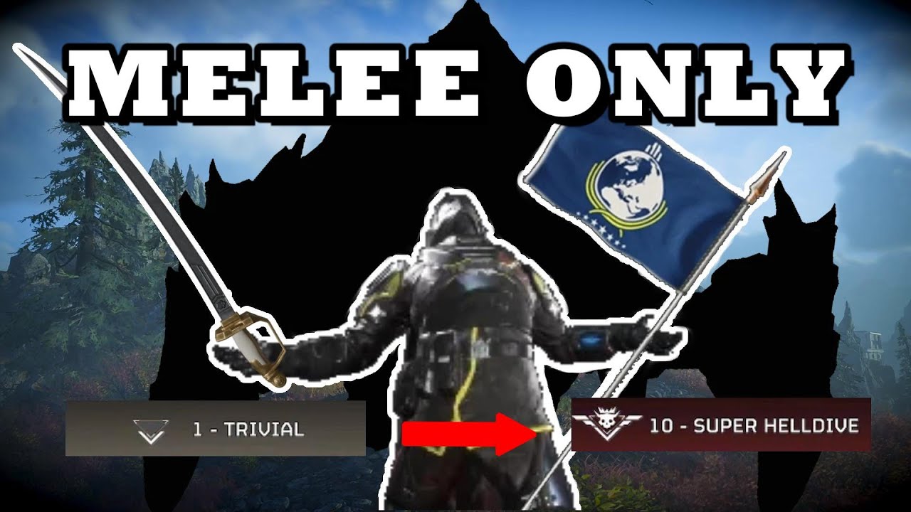 Helldivers MELEE ONLY Challenge Part 1 (lvls 1-5)