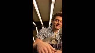 Playing along with blues background tracks on Spotify - John Mayer Instagram Live (9/24/2019)