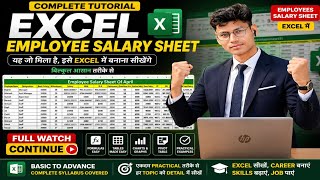 Employee Salary Sheet in Excel Fully Automatic Payroll System Salary Slip Formula Step by Step Hindi