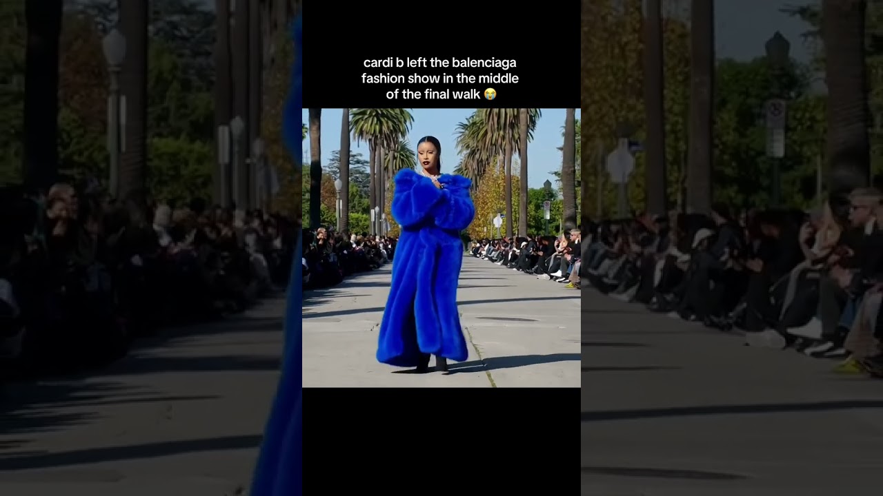 Cardi B storming out of the Balenciaga show in the middle of the final walk is so funny 