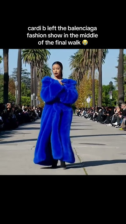 Cardi B storming out of the Balenciaga show in the middle of the final walk is so funny #shorts