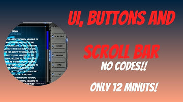Menu UI + Scrollbars + Buttons in just 12 minuts without Scripts!! unity 3D! BeginnerLevel!