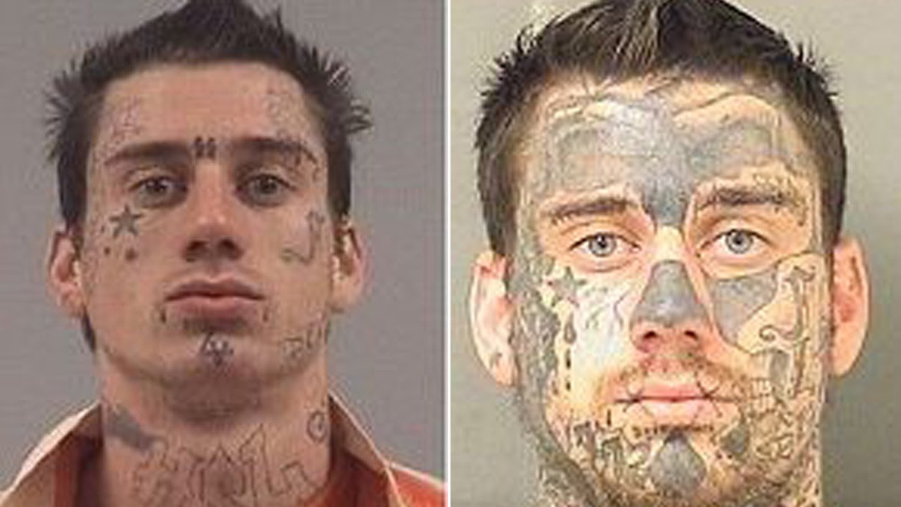 face tattoos mugshots