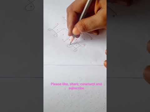 9-1 straight dots simple designs muggulu subscribe my channel friends please subscribe
