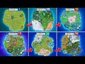 Evolution of Fortnite Map (Chapter 1 Season 1 - Chapter 4 Season 4)