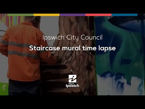 Staircase mural time lapse