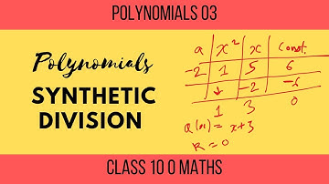 Polynomials 03 Division of Polynomials | Synthetic Division | Class 10 Optional Maths | Nepali |