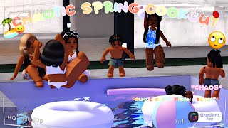 *CHAOTIC* SPRING COOKOUT!! * beef!!???* | Roblox Bloxburg Roleplay! Mall pt.2  @NicholeRobinson123