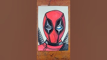 I Try to Draw Deadpool Easy | Easy Deadpool Drawing | *NSYNC - Bye Bye Bye #art #drawing #shorts
