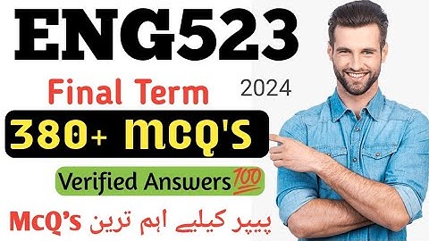 Eng523 Imp MCQ