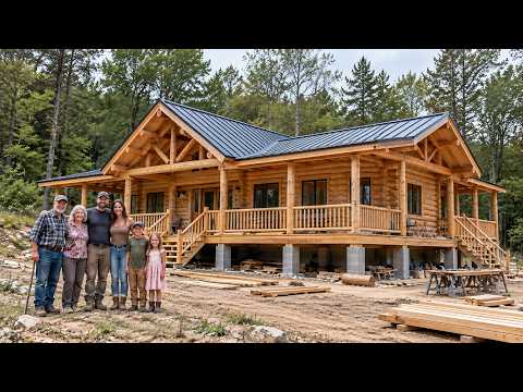 Family of 6 Builds an Incredible Log Home in the Alaska Wilderness Start to Finish @MontanaHaven