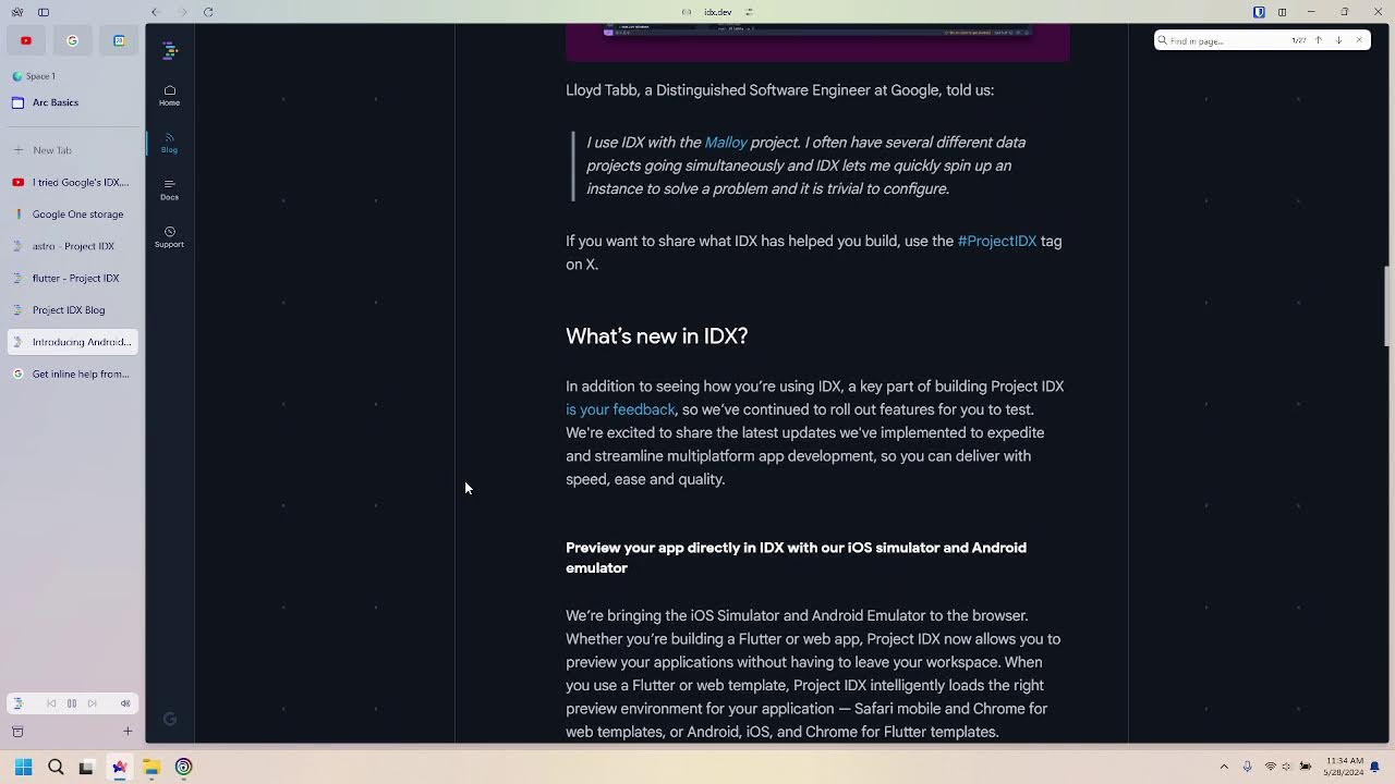 Project idx google s online ai vscode alternative youtube