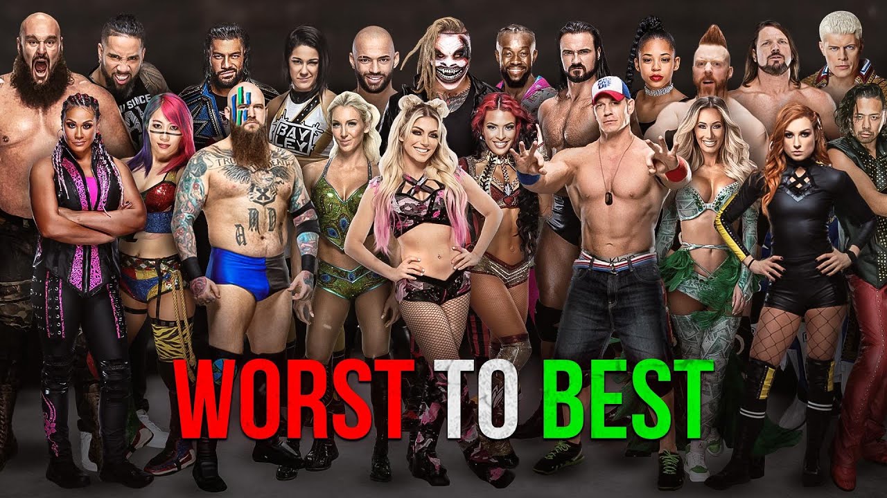 Ranking Every WWE Wrestler from Worst to Best YouTube