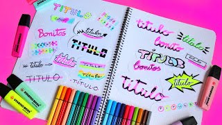 TÍTULOS BONITOS para TUS APUNTES o BULLET JOURNAL