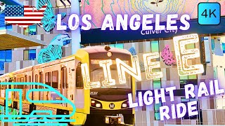 LOS ANGELES, USA 🇺🇸 - E LINE - LA METRO - FULL RIDE - 4K RIDE