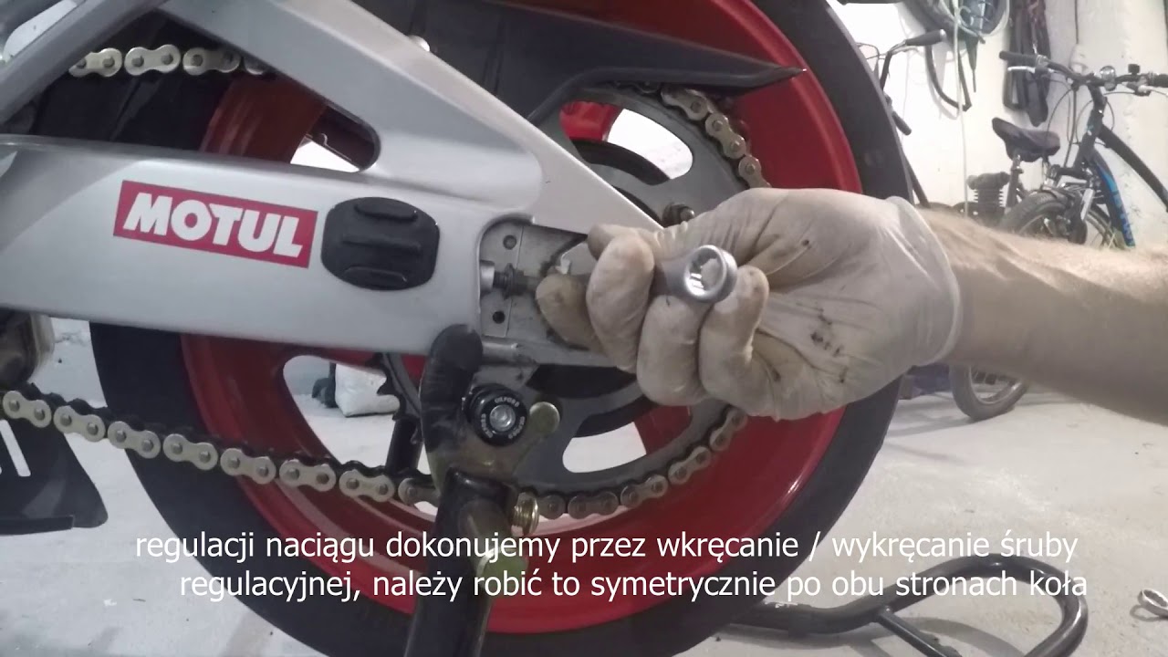 Jak Naciągnąć Łańcuch W Motocyklu/ Suzuki Gsr 600 - Youtube