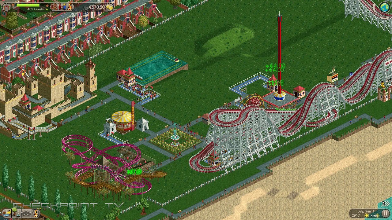 RollerCoaster Tycoon Classic - Gameplay (PC/UHD) 